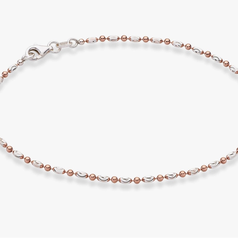 COPY - Elegant Sterling  Silver and Rose Gold Anklet